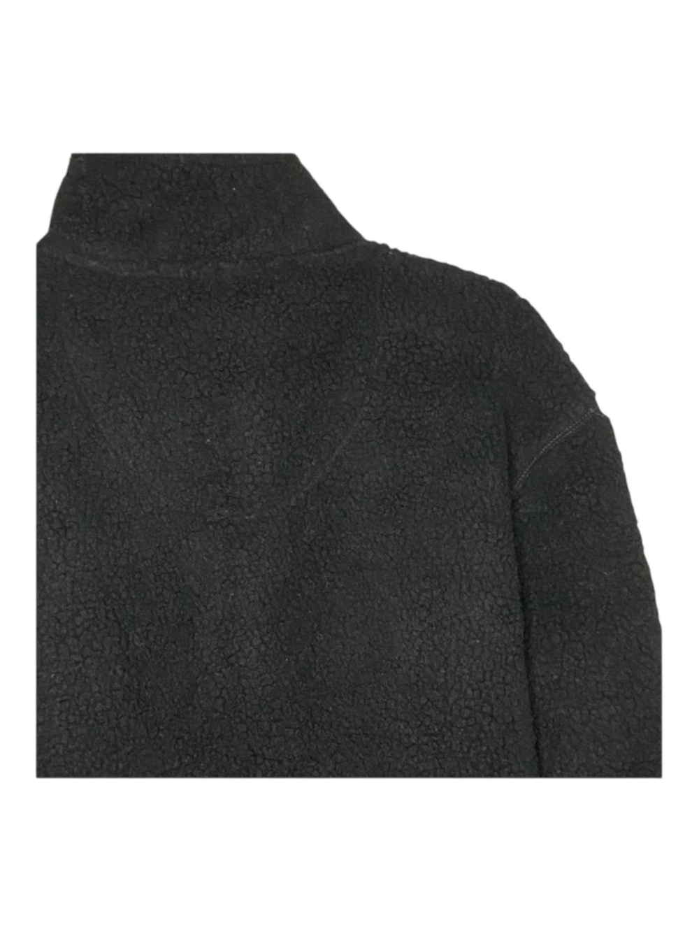 new Weatherproof ๐ Vegan Sherpa 1/4 Zip Pullover Sweatee Sweatshirt ๐ Black - Picture 8 of 16